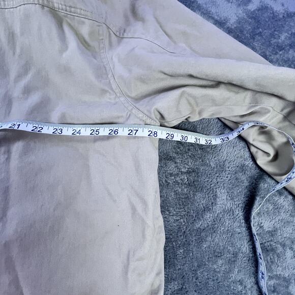 Croft & Barrow Jacket Mens XL Khaki Flannel Lined Canvas Field Chore Coat - Picture 5 of 7